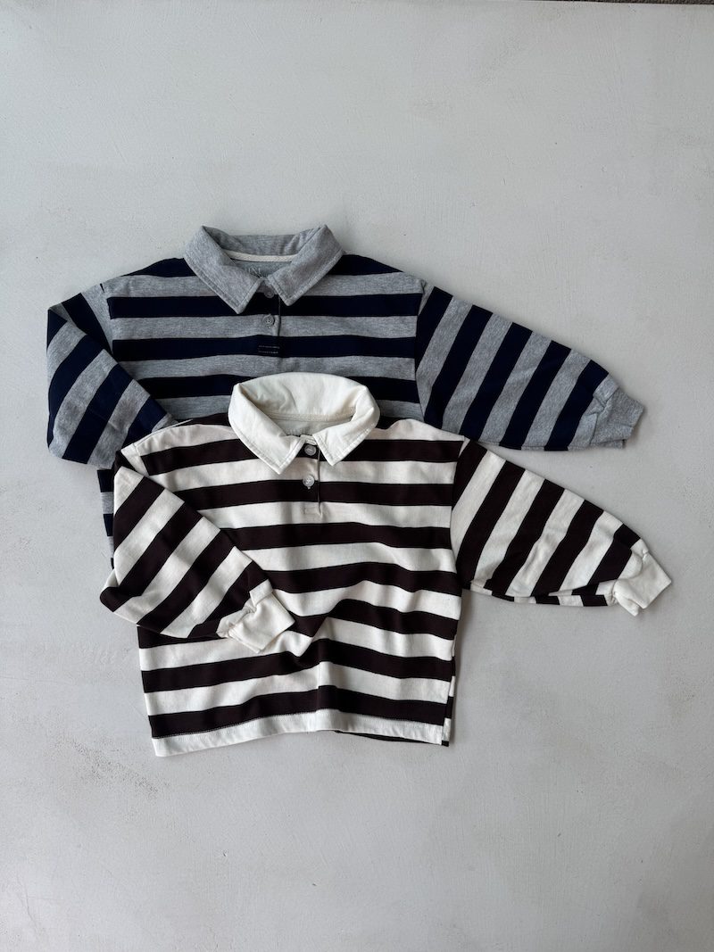 Striped polo jumper