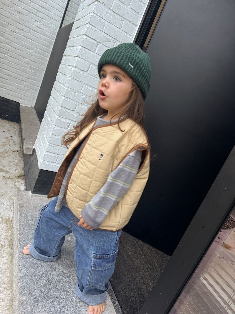 Camel Quilted Vest