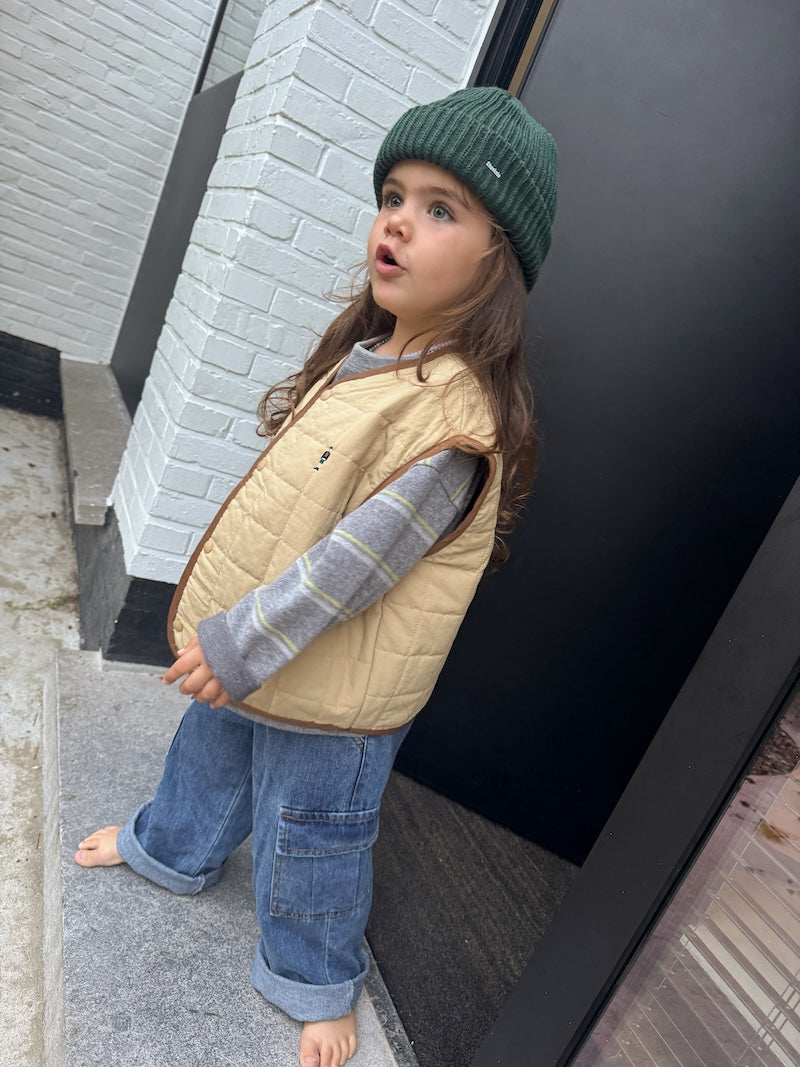 Camel Quilted Vest