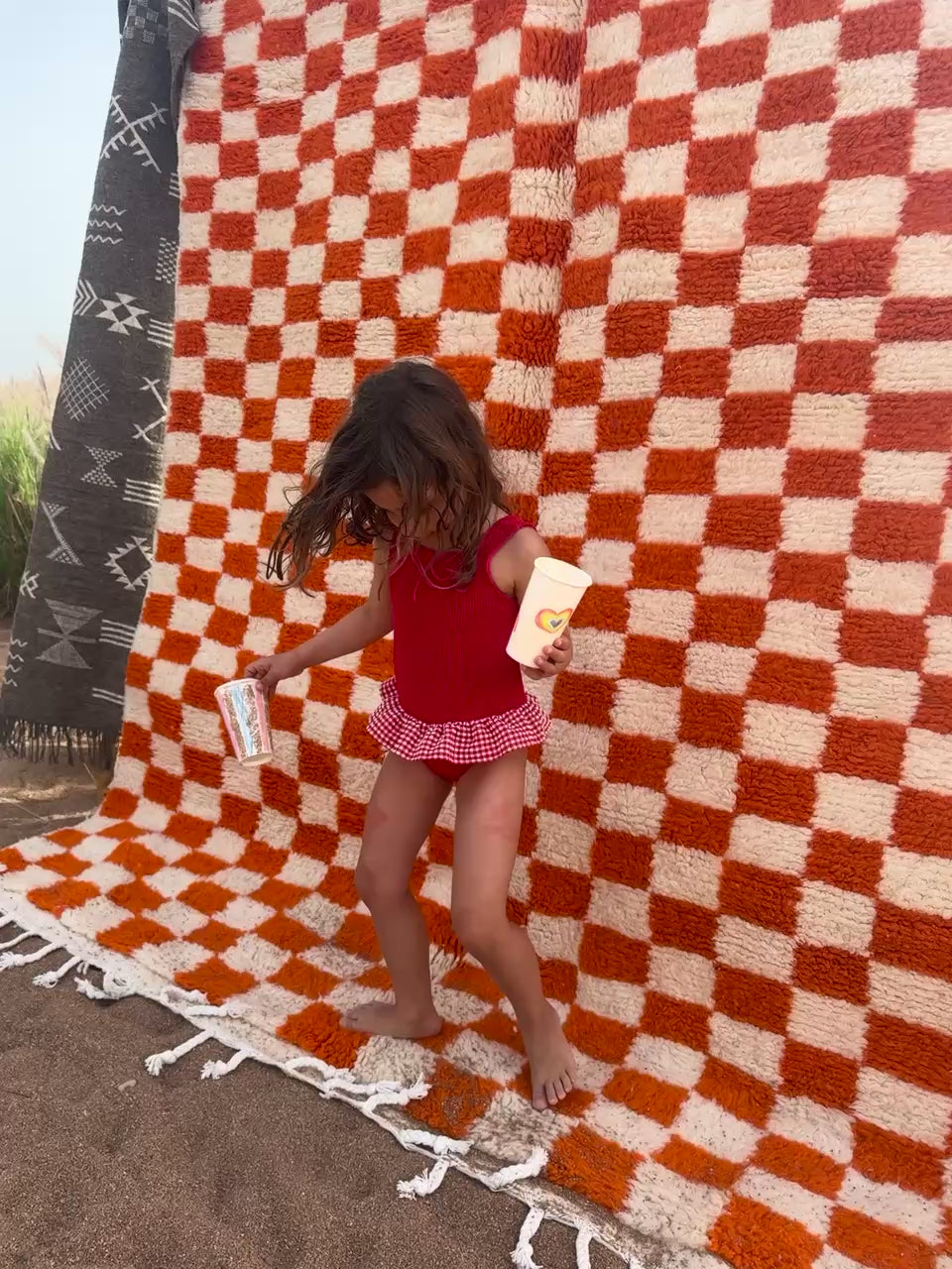 Hunza Swimsuit Red Gingham